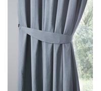 Fusion - Light Blue Curtain Tie Backs (71 x 14cm) - 2 Pieces - Curtain Accessories for Living Room/Bedroom - Matching Curtains Available - Polycotton - Curtain Holdbacks in Baby Blue