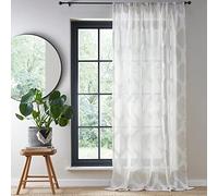 Fusion - Linara - Slot Top Voile Panel - 55" Width x 54" Drop (140 x 137 cm) in Natural