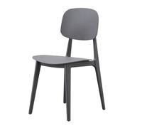Fusion Living Dark Grey Plastic Oslo Dining Chair