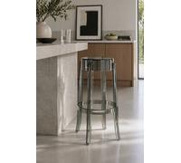 Fusion Living Ghost Style Bar Stool - 66Cm In Grey Grey