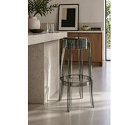 Fusion Living Ghost Style Bar Stool - 76cm in Grey Fusion Living Grey