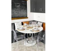 Fusion Living Ghost Style Plastic Victoria Dining Chair In Clear Clear One Size
