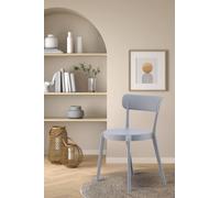 Fusion Living Plastic Bistro Dining Chair In Light Grey Light Grey One Size