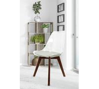 Fusion Living Soho Clear Plastic Dining Chair With Squared Dark Wood Legs In Light Grey Light Grey One Size