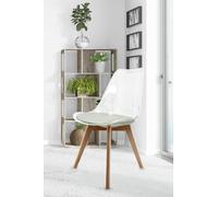 Fusion Living Soho Clear Plastic Dining Chair With Squared Light Wood Legs In Light Grey Light Grey