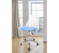 Fusion Living Soho Clear Plastic Dining Chair With Swivel Base In Blue Blue