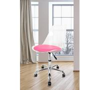 Fusion Living Soho Clear Plastic Dining Chair With Swivel Base Bright Pink, Pink