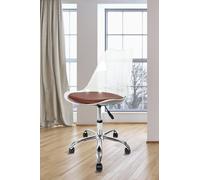 Fusion Living Soho Clear Plastic Dining Chair With Swivel Base In Chocolate Chocolate One Size