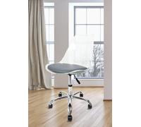 Fusion Living Soho Clear And Dark Grey Plastic Desk Chair With Swivel Base