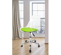Fusion Living Soho Clear Plastic Dining Chair With Swivel Base Green, Green
