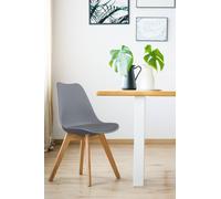 Fusion Living Soho Plastic Dining Chair - Dark Grey