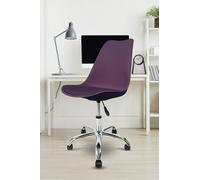 Fusion Living Soho Plastic Dining Chair With Swivel Base In Aubergine Aubergine One Size
