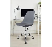 Fusion Living Soho Plastic Dining Chair With Swivel Base In Dark Grey Dark Grey One Size