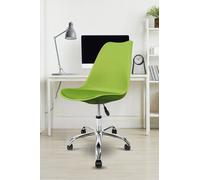 Fusion Living Soho Plastic Dining Chair With Swivel Base Green, Green