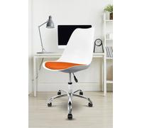 Fusion Living Soho Plastic Dining Chair With Swivel Base In Orange Orange One Size