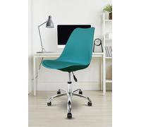 Fusion Living Soho Plastic Dining Chair With Swivel Base Teal, Green