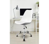 Fusion Living Soho Plastic Dining Chair With Swivel Base In White White One Size