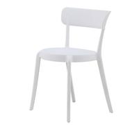 Fusion Living White Plastic Bistro Dining Chair