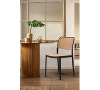 Fusion Living White Plastic Café Dining Chair In Black Black One Size