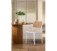 Fusion Living White Plastic Café Dining Chair White One Size