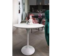 Fusion Living White Tulip Circular Side Table Fusion Living White