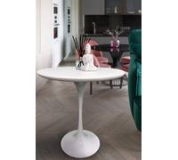 Fusion Living White Tulip Circular Side Table White One Size