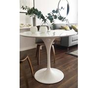 Fusion Living White Tulip Medium Circular Dining Table White One Size