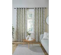 'Matteo' 100% Cotton Light Filtering Pair of Eyelet Curtains Fusion Natural 168cm width x 137cm drop