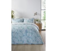 Fusion Matteo Reversible Duvet Cover and Pillowcase Set Duck Egg (Blue)