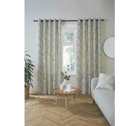 Fusion Matteo Eyelet Lined Curtains Natural
