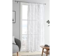 Fusion 'Matteo' Leaf Print Voile Panel in Grey | Size: 140 cm width x 229 cm drop Fusion Grey 140 cm width x 229 cm drop