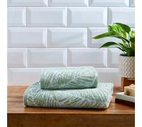 Fusion Matteo Luxury 100% Cotton Leaf Motif Jacquard Towel