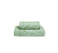 Fusion 'Matteo' Luxury 100% Cotton Leaf Motif Jacquard Towel in Khaki | Size: Bath Sheet Fusion Khaki Bath Sheet