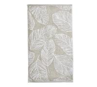'Matteo' Luxury 100% Cotton Leaf Motif Jacquard Towel Fusion Natural Hand Towel