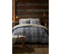 Fusion 'Mulford Check' Plush Duvet Cover Set in Grey | Size: Single Fusion Grey Single