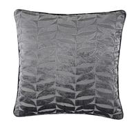 'Kendal' Retro Geo Jacquard Woven Filled Cushion Curtina Charcoal 43cm x 43cm