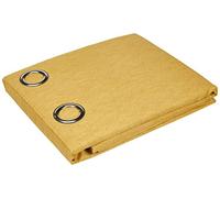 'Sorbonne' 100% Cotton Light Filtering Plain Dyed Eyelet Curtains Fusion Mustard 117cm width x 137cm drop