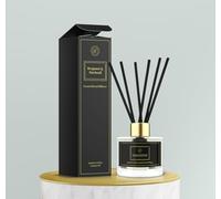 Fusion of Bergamot & Patchouli in a 200ml Clear Glass Reed Diffuser Bottle | 8 Rattan Sticks for Sustained Fragrance | Elevate Your Space in the Bedroom, Living Room, Bathroom, Kitchen, Office