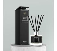 Fusion of Bergamot & Patchouli in a 200ml Clear Glass Reed Diffuser Bottle | 8 Rattan Sticks for Sustained Fragrance | Elevate Your Space in the Bedroom, Living Room, Bathroom, Kitchen, Office