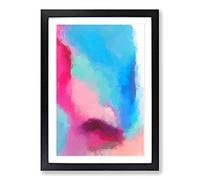 Fusion of Colour in Abstract Framed Print | A2 Black Framed Wall Art | Ready to Hang | Abstract Fantasy Picture | Living Room Bedroom Lounge Office