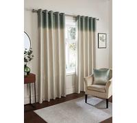 Fusion Ombre Strata Pair of Eyelet Curtains Natural