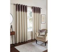 Fusion Ombre Strata Pair of Eyelet Curtains Natural