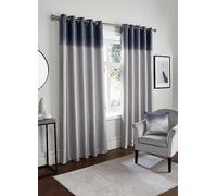 Fusion Ombre Strata Pair of Eyelet Curtains Natural