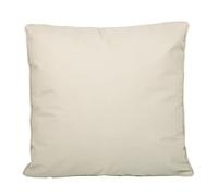 Fusion - Plain Natural Outdoor Cushion (43 x 43cm) - UV Resistant - Water Resistant - 100% Cotton - Filling Included - Piped Edge Cushion in Natural - Garden Cushion with Cover Included/Cushion Insert