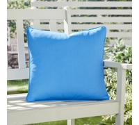 Fusion Plain Dye Water & Uv Resistant Blue Filled Cushion