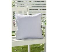 Fusion 'Plain Dye' Water & UV Resistant Filled Cushion in Silver | Size: 43 cm x 43 cm Fusion Silver 43 cm x 43 cm