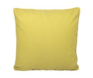Fusion - Plain Ochre Outdoor Cushion (43 x 43cm) - UV Resistant - Water Resistant - 100% Cotton - Filling Included - Piped Edge Cushion in Ochre - Garden Cushion with Cover Included/Cushion Insert