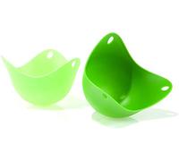 Fusion Poached Egg Moulds Set of 2 - Silicone Egg Poacher Cups, Green
