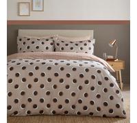 Fusion Polka Spot All Over Spot Natural Duvet Cover Set