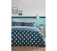 Fusion 'Polka Spot' All Over Spot Print Duvet Cover Set in Blue | Size: Super King Fusion Blue Super King